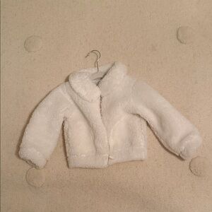 Janie and Jack White Fuzzy Jacket